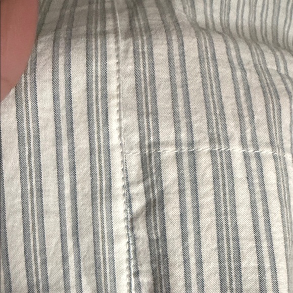 Coyuchi Women's Striped Robe - Light Blue,White, Sage (looks grey) - Picture 6 of 6